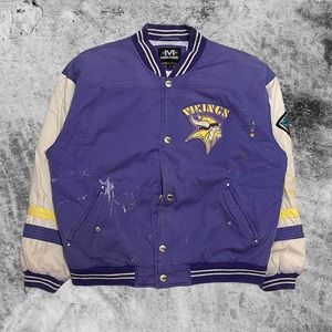 Vintage 90’s Minnesota Vikings Paint Splatter Jacket